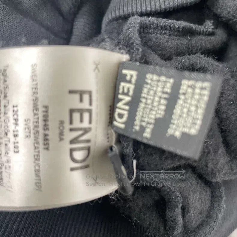 Fendi Fendi Black Monster Fleece-Lined Hoodie Size US L / EU 52-54 / 3 - 6 Thumbnail