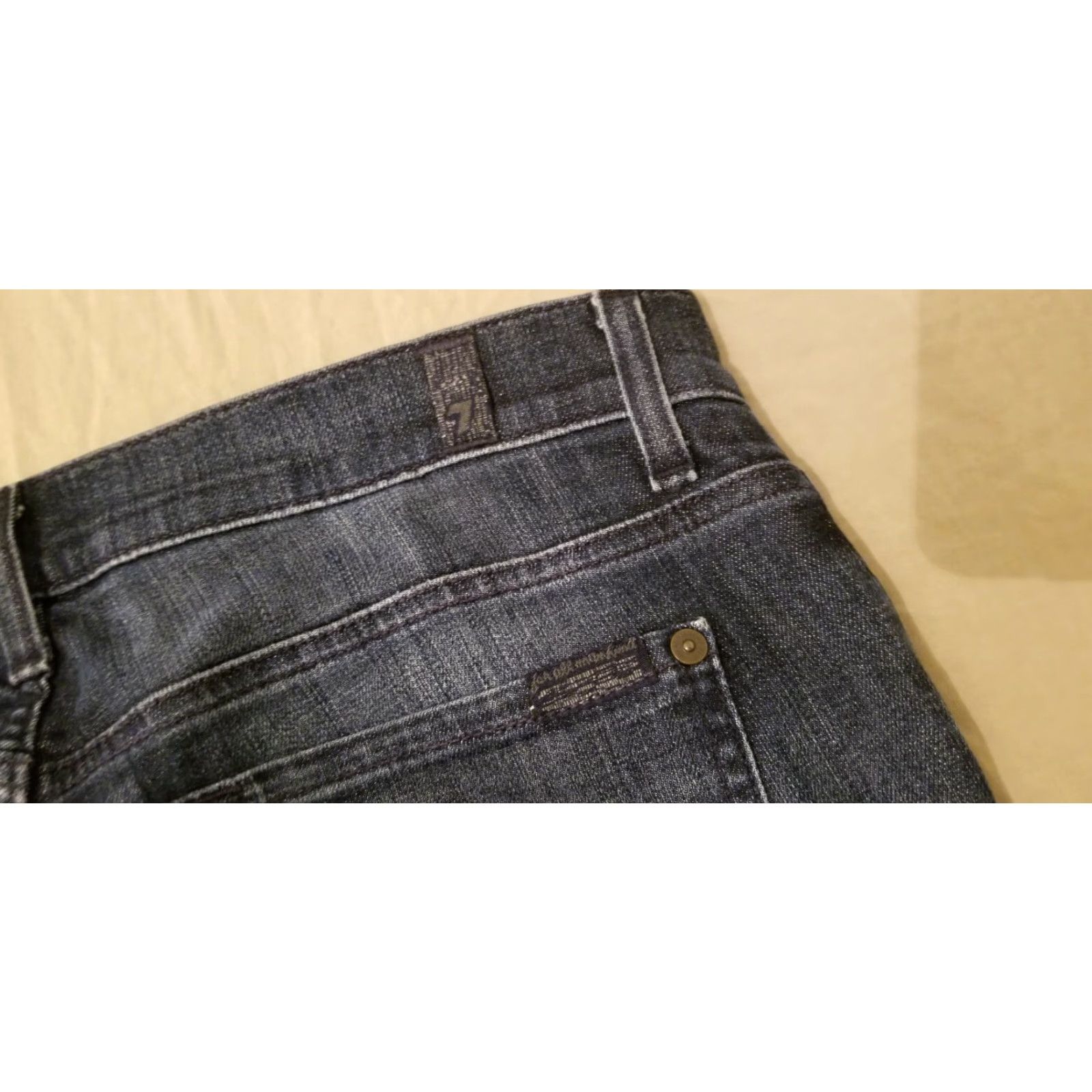 7 For All Mankind Womens 7 For All Mankind Skinny Jeans Denim Blue 27 32x34 Adult Womens Jeans Skinny Size 27" / US 4 / IT 40 - 3 Thumbnail