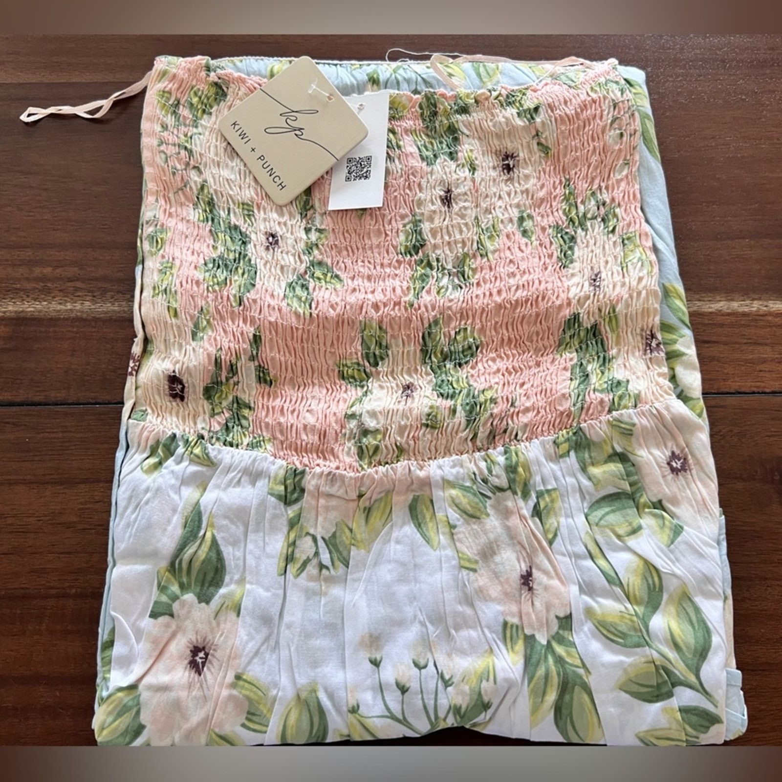 Other KIWI & PUNCH Floral Strapless Maxi Dress With Lace Size L / US 10 / IT 46 - 3 Thumbnail