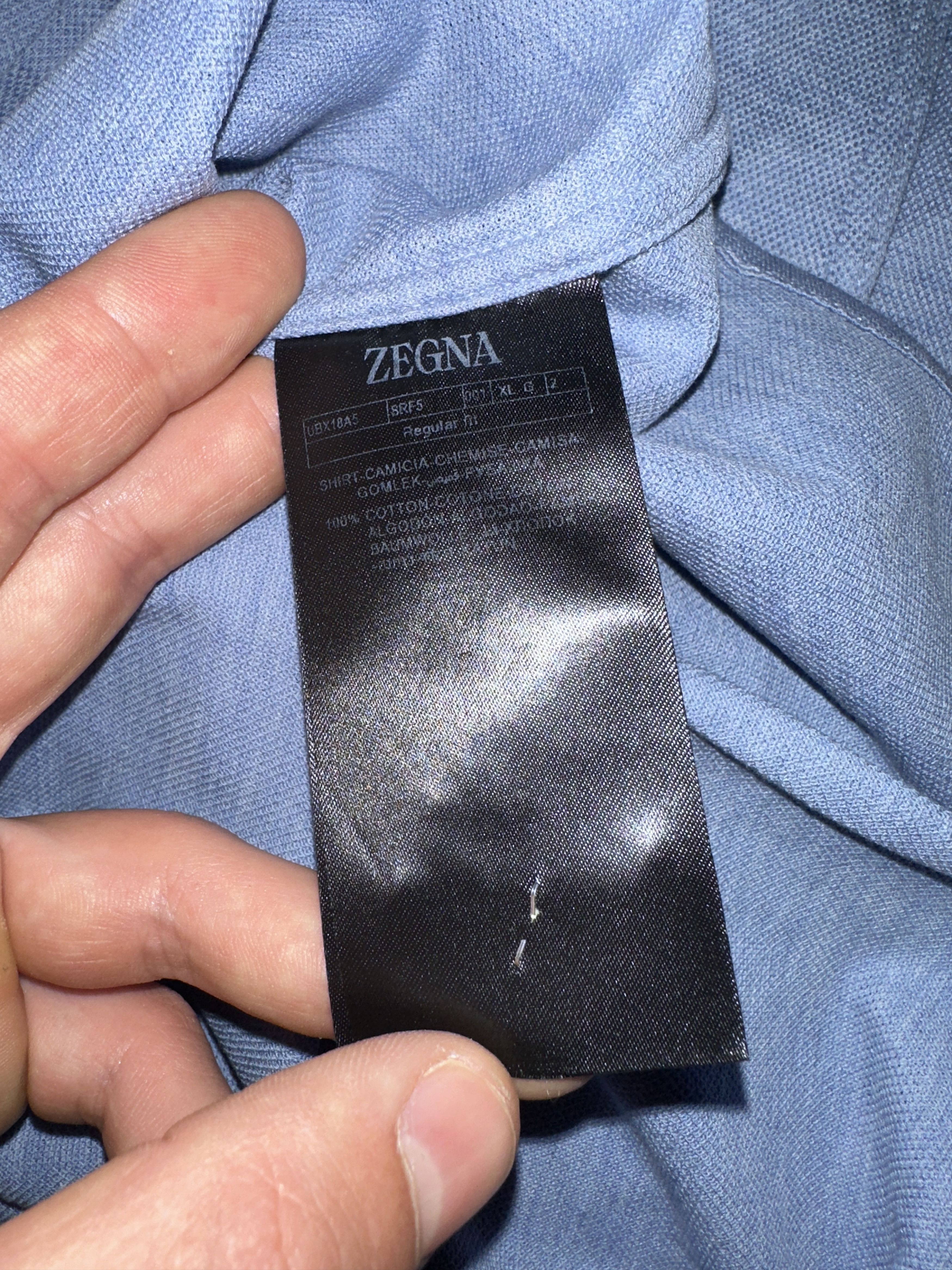 Ermenegildo Zegna Zegna Cotton Oxford Knit Button Shirt Regular Fit Size XL Size US XL / EU 56 / 4 - 3 Thumbnail