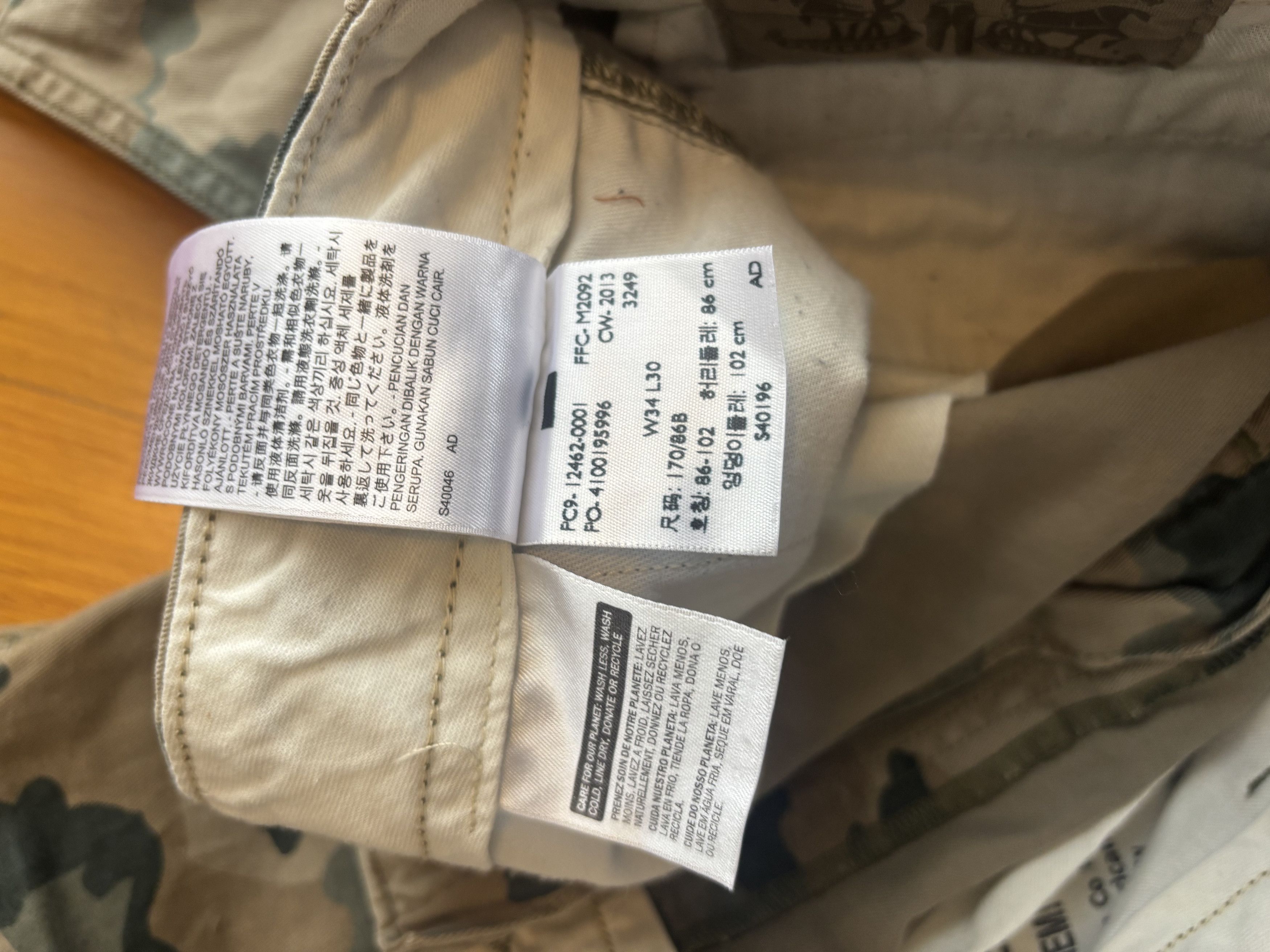 Levi's Levi's Camo Cargo Pants 34x30 Size US 34 / EU 50 - 6 Thumbnail
