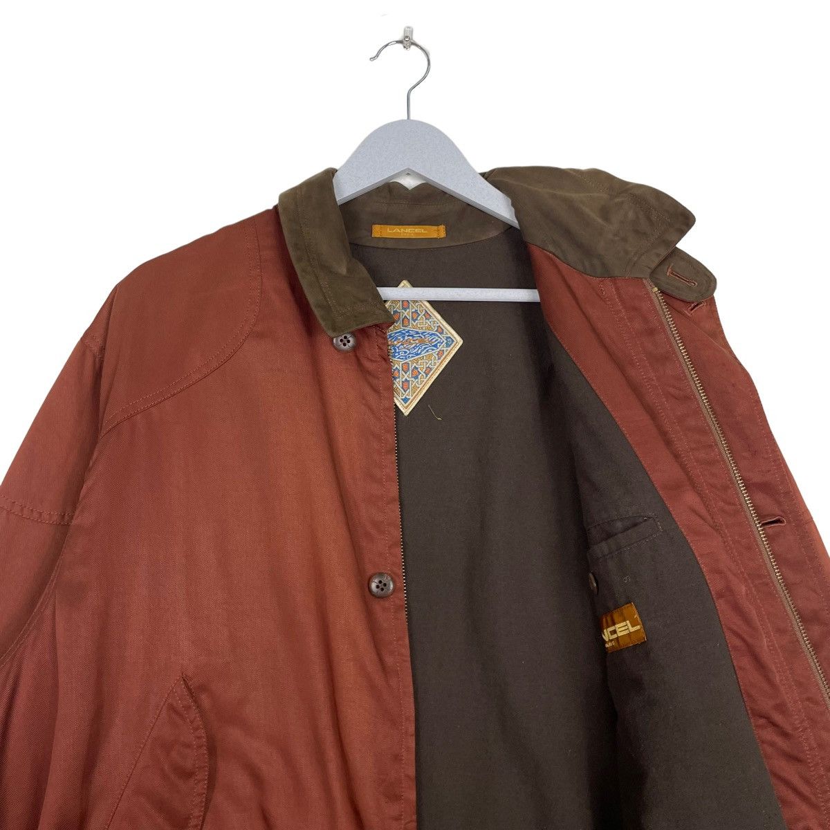 Designer × Lancel 💥80s LANCEL CITY BOMBER ORANGE BRICK Size US M / EU 48-50 / 2 - 9 Thumbnail