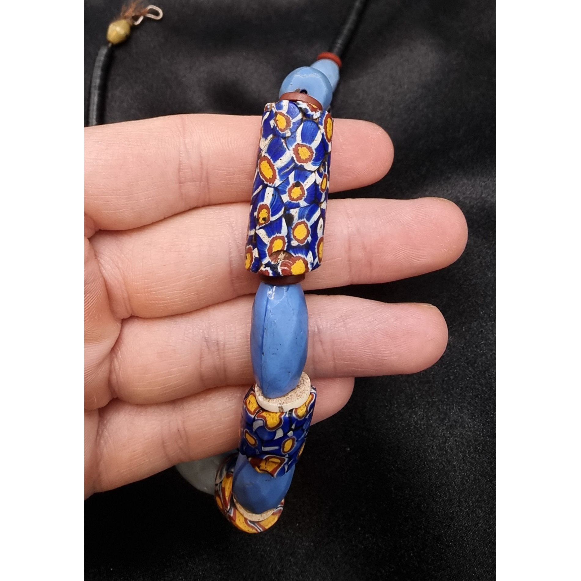 Vintage Antique Venetian Millefiori African Trade Bead Necklace With Size ONE SIZE - 6 Thumbnail