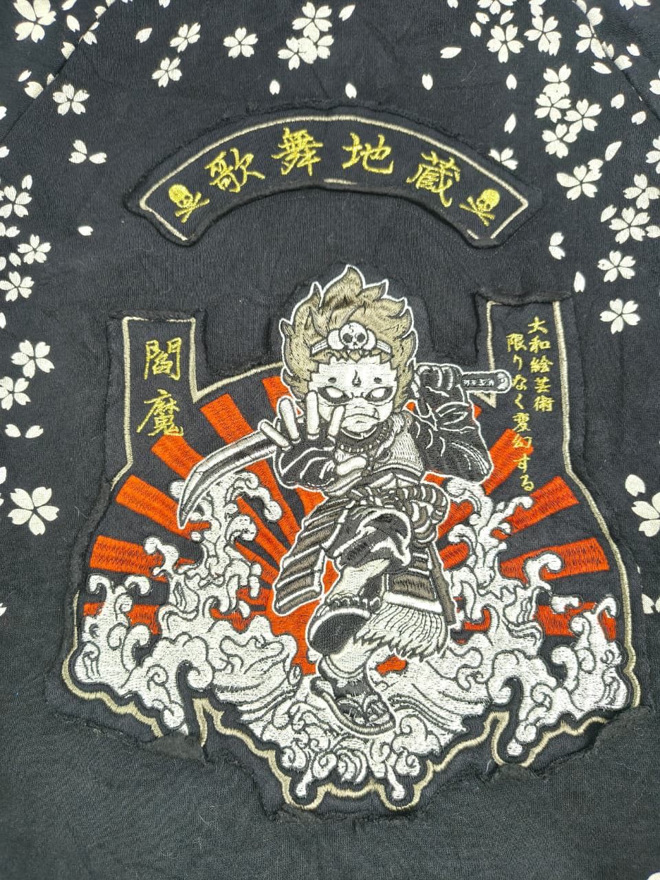 Japanese Brand Jizo Samurai Sakura Hoodie 🤺 (052) Size US XXS / EU 40 - 2 Thumbnail