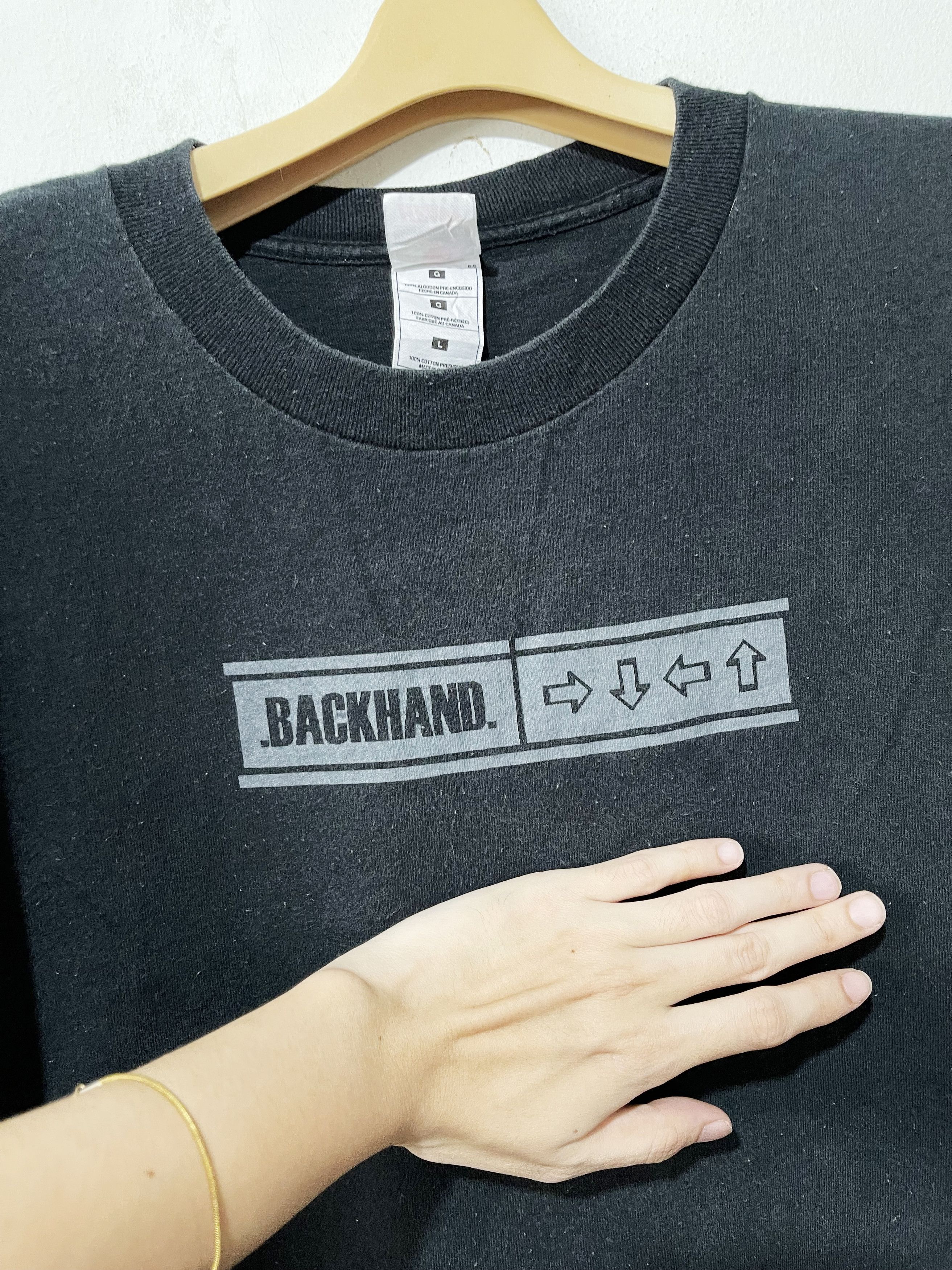 Band Tees × Vintage Vintage 90s Backhand Shirt Size US L / EU 52-54 / 3 - 2 Thumbnail