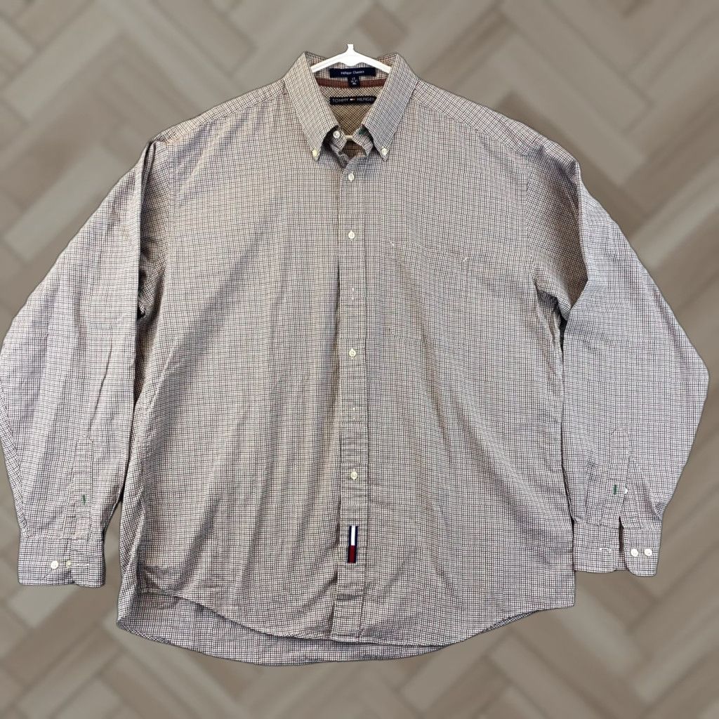 Tommy Hilfiger TOMMY HILFIGER Multicolor Striped Button-Up Shirt Men's XL Long Sleeve 17 36/37 Size US XL / EU 56 / 4 - 1 Thumbnail