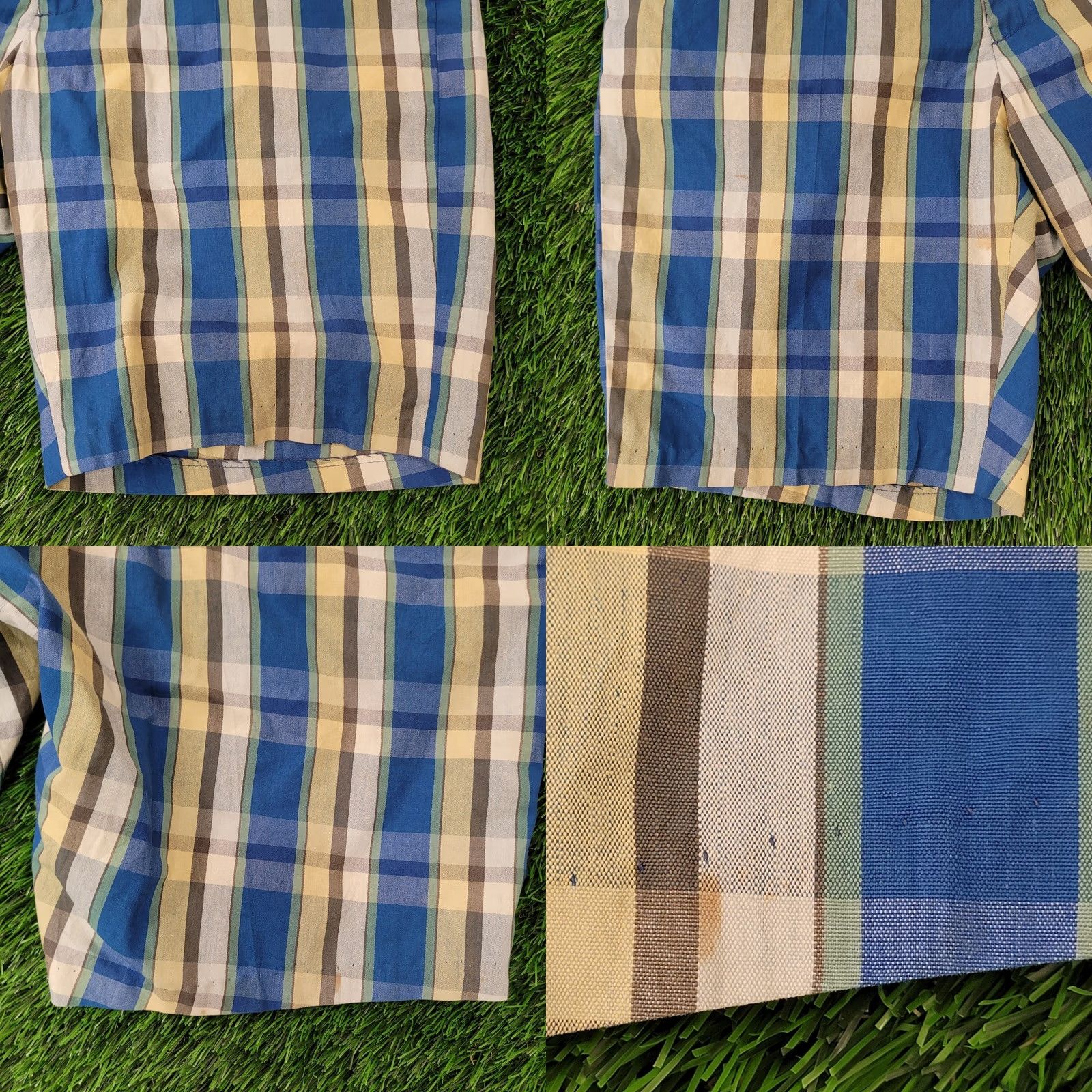 Vintage Vintage 80s MOD Check Plaid Shorts Sanforized Blue 30x9 Mens Bermuda Casual Vintage 1980s Mens Size US 30 / EU 46 - 10 Thumbnail