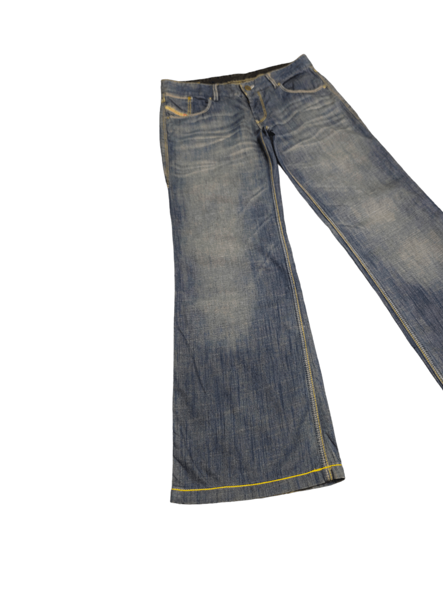 Diesel Flare Baggy Jeans Diesel D Logo Carpenter Boot Cut Low Rise Size US 29 - 12 Thumbnail