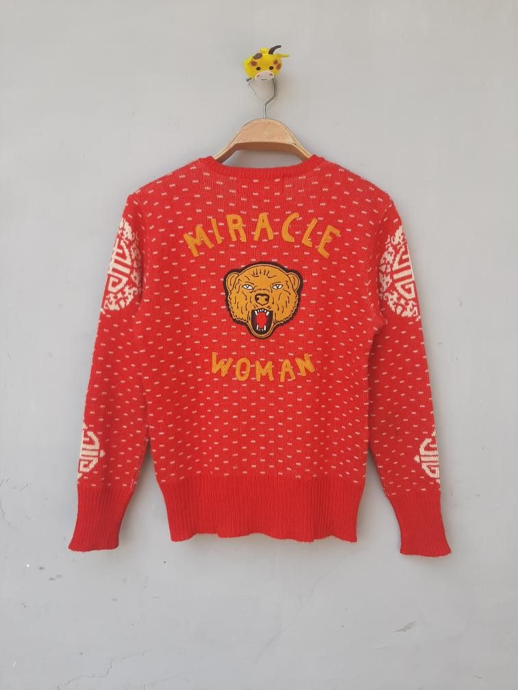 Japanese Brand Vintage Japan Made Souvenir TigerMiracle Woman Sweater, 90’s Size S / US 4 / IT 40 - 2 Thumbnail