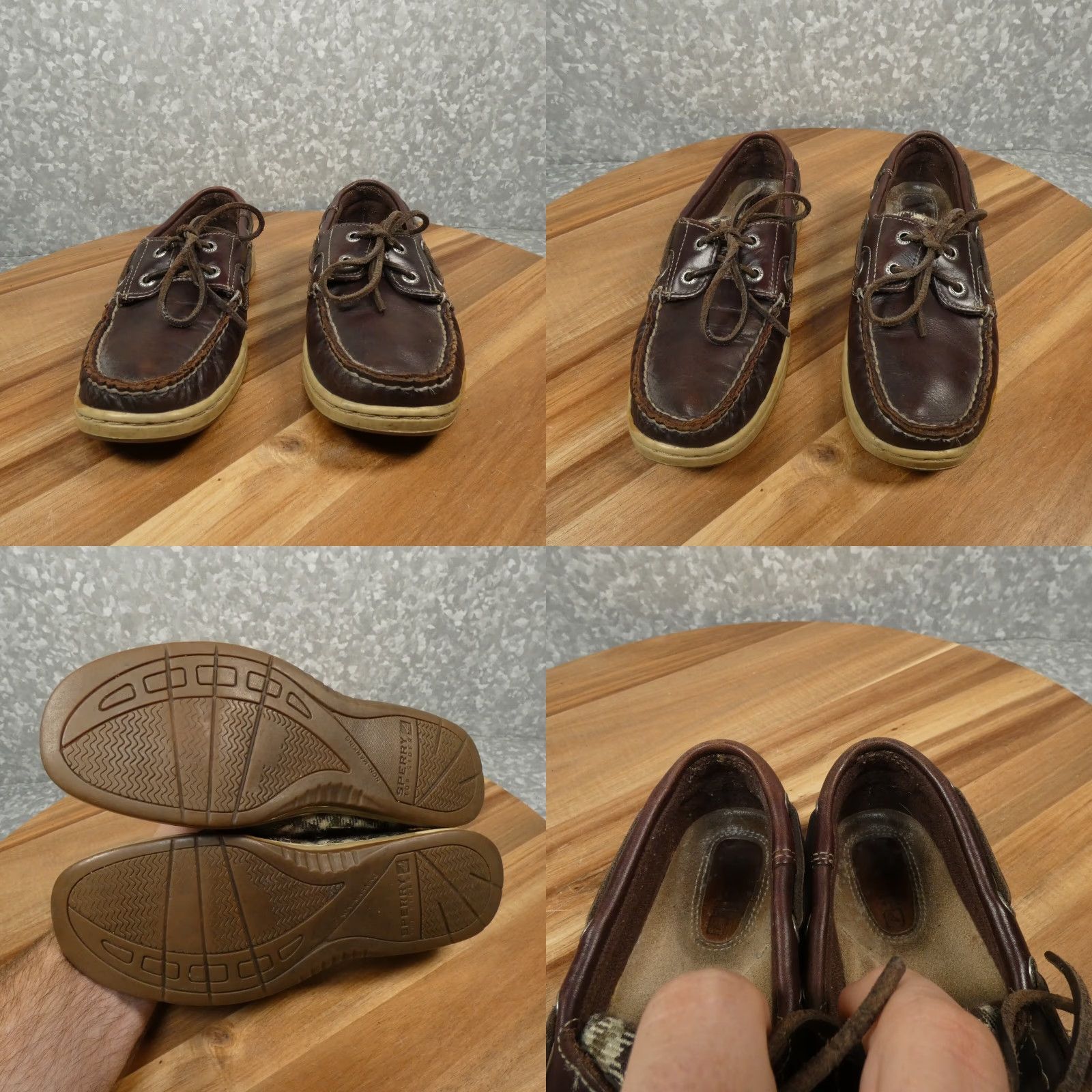 Sperry Sperry Top Sider Loafer Womens 6.5M Brown Leather Slip On Boat Shoe 9791104 Size M / US 6-8 / IT 42-44 - 8 Thumbnail
