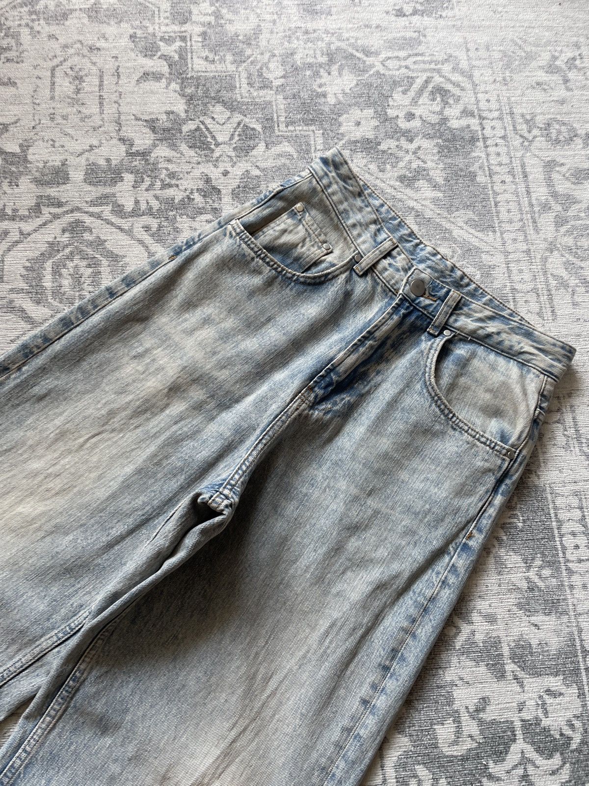 Vintage Vintage Baggy Jeans Mud Washed Avant Garde Wide Flared Y2K Size US 30 / EU 46 - 4 Thumbnail