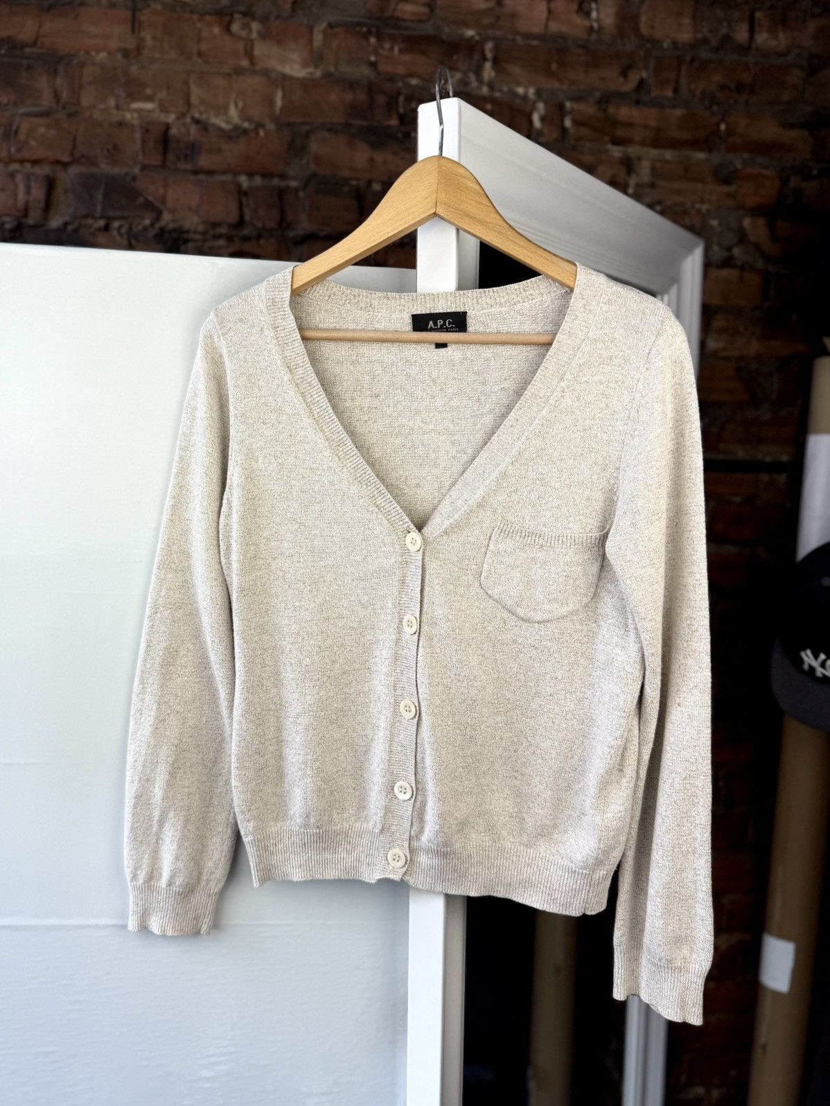 A.P.C. A.P.C. Rue Madame Paris Womens Beige Cotton Linen Size XS / US 0-2 / IT 36-38 - 1 Thumbnail