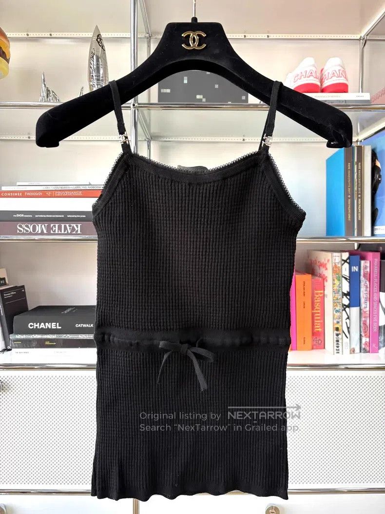 Chanel Chanel 24A black lace lace double C logo suspender Size XS / US 0-2 / IT 36-38 - 1 Thumbnail