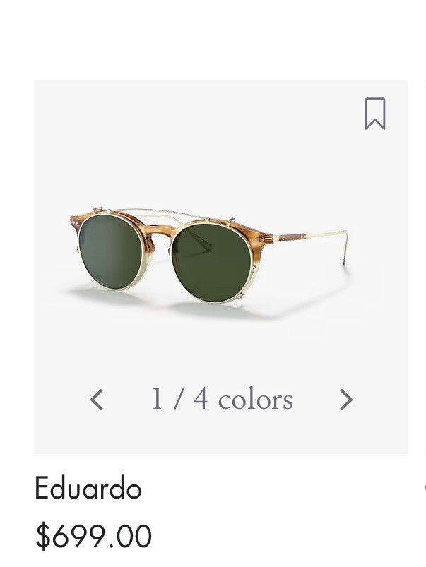 Oliver Peoples Oliver Peoples Eduardo Sunglasses Size ONE SIZE - 8 Thumbnail