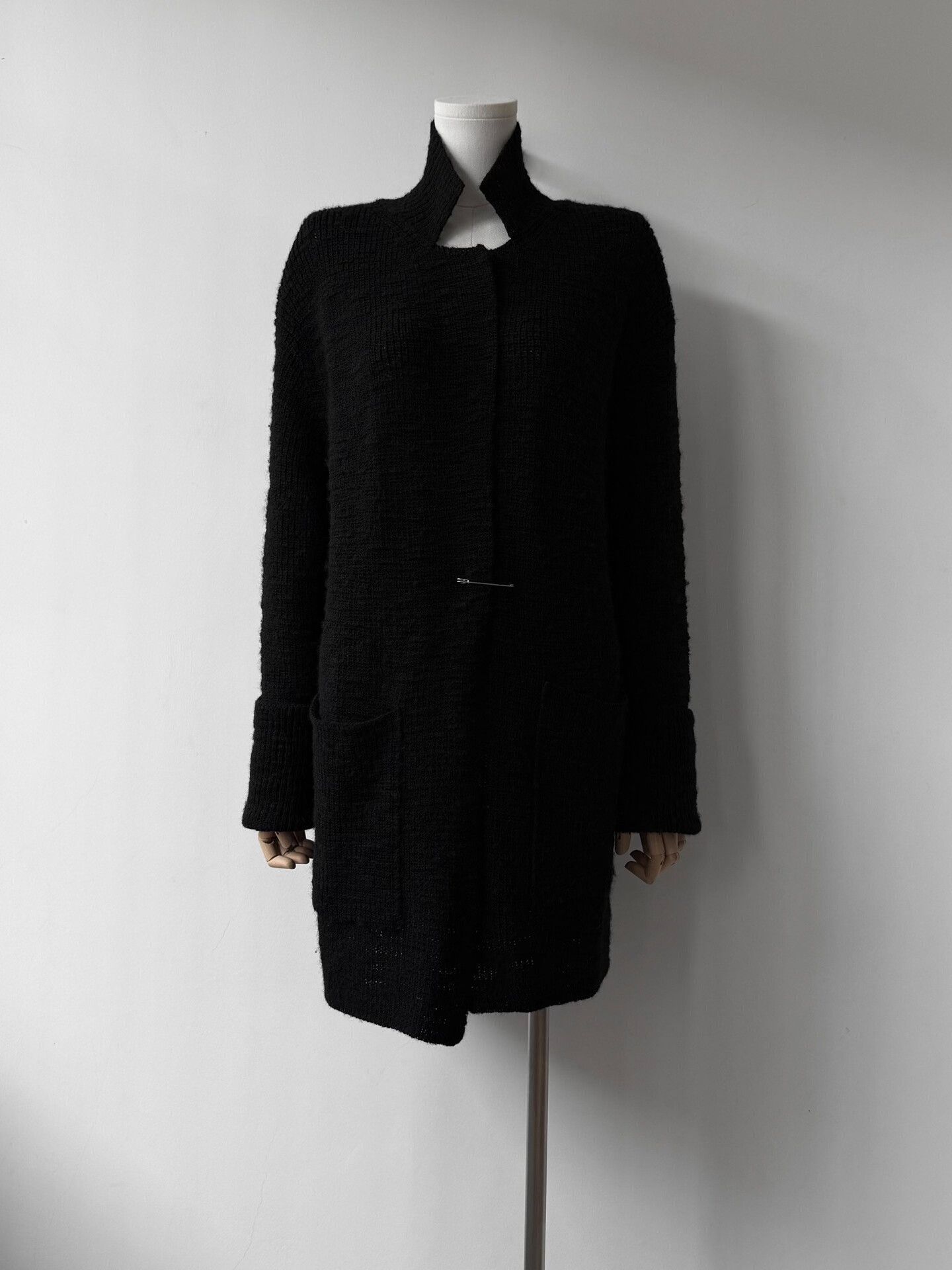 Yohji Yamamoto Yohji Yamamoto Black Wool Knit Tunic Size M / US 6-8 / IT 42-44 - 1 Thumbnail