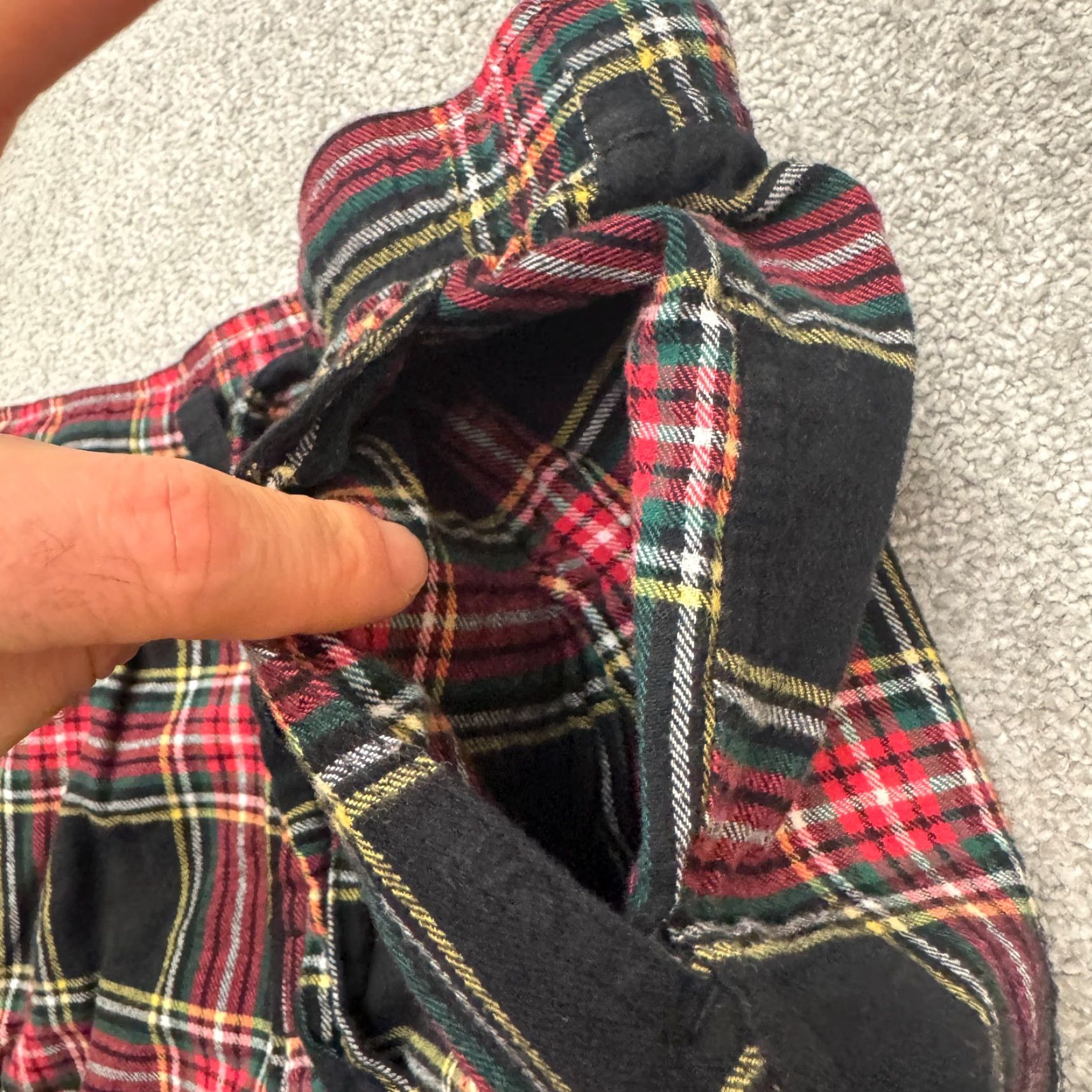 J.Crew VINTAGE J.Crew Tartan Flannel Pajama Pants Mens Medium Red Black Plaid Cotton Lounge Size US 31 - 3 Thumbnail