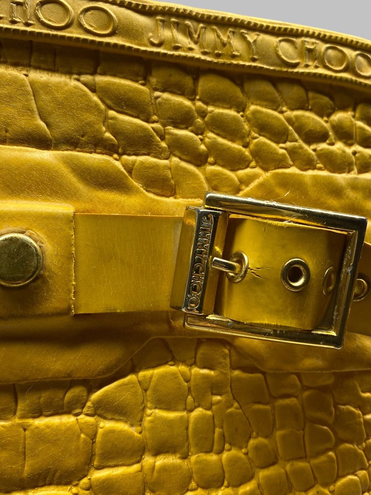 Hunter HUNTER & JIMMY CHOO Special Edition Rain Croc Yellow Boots Size US 4 / IT 34 - 13 Thumbnail