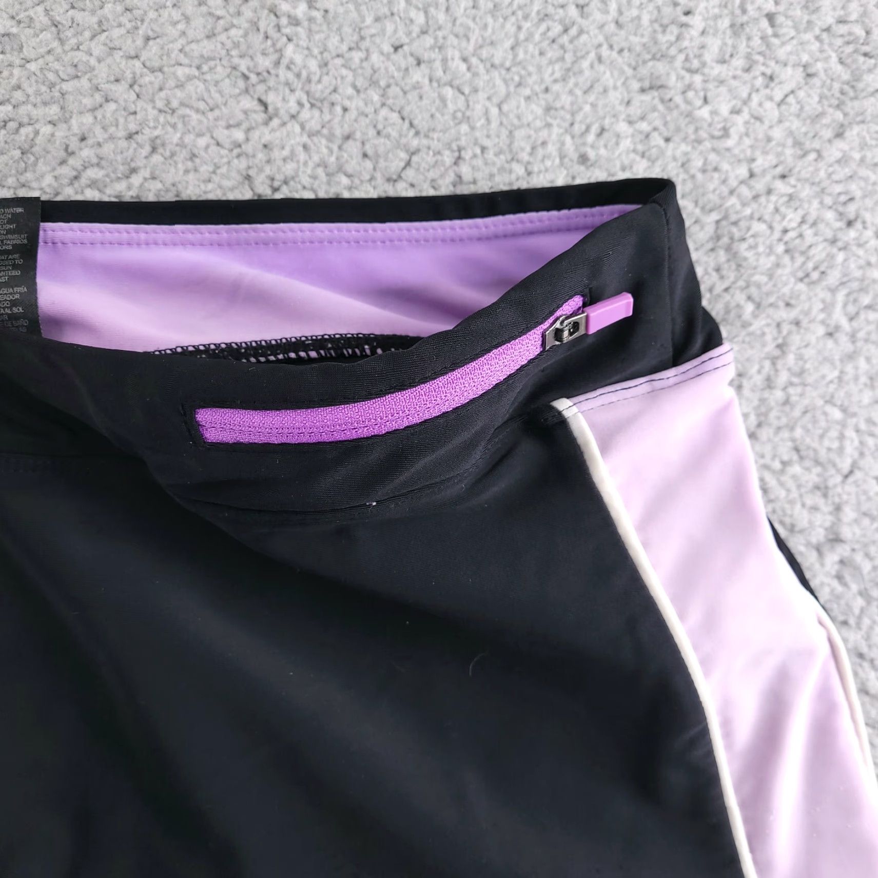 Vintage Gerry Shorts Women's Medium Black Purple Athletic Yoga Lined Running Short Size 32" / US 10 / IT 46 - 4 Thumbnail