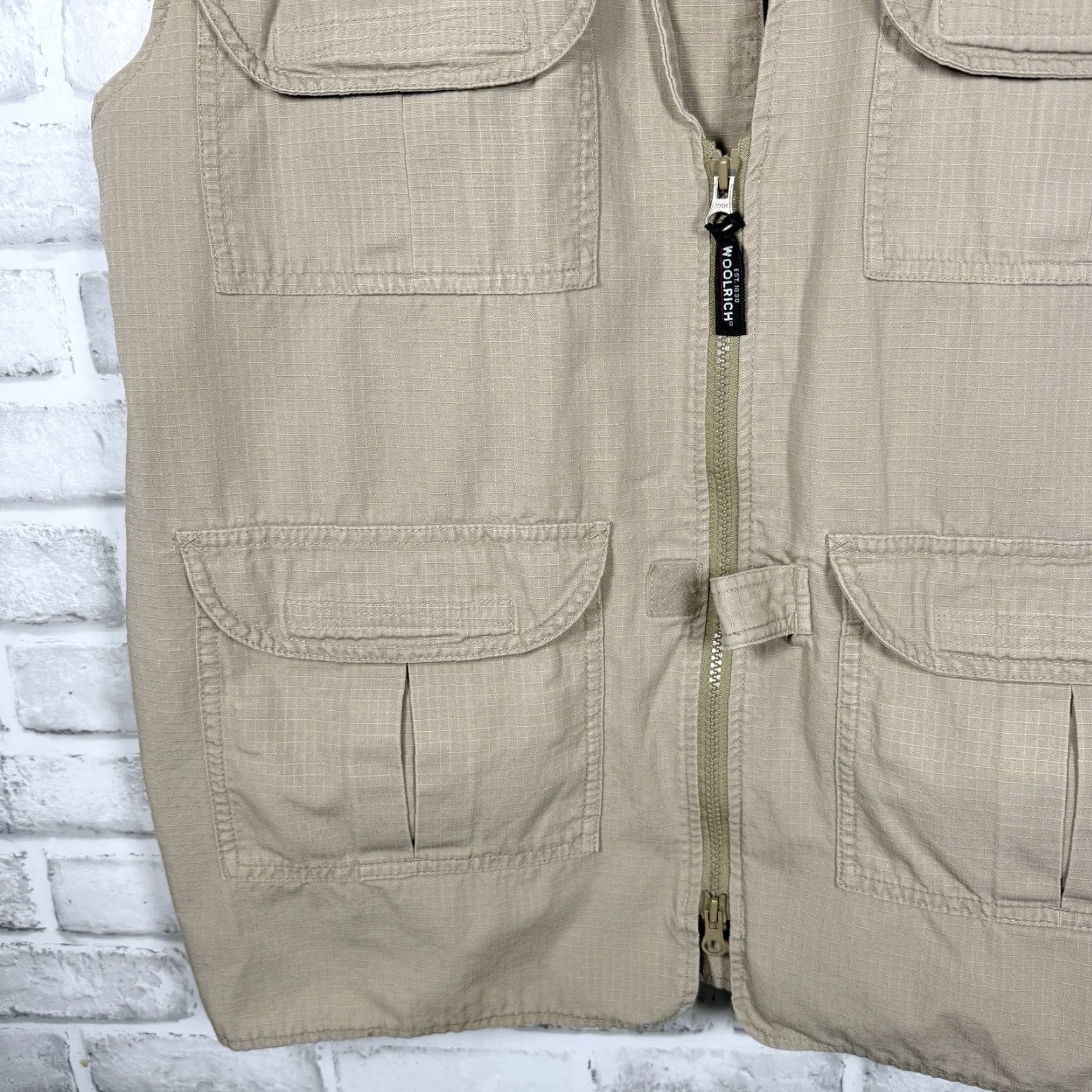Vintage Woolrich Vest Full Zip Safari Style Beige 100% Cotton Mens M Size US M / EU 48-50 / 2 - 3 Thumbnail
