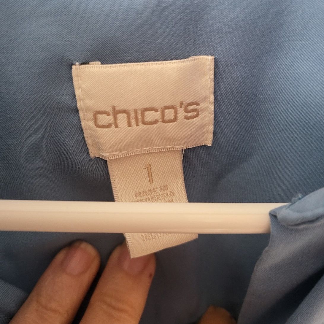 Other Chico's Modal Button Up Bundle in Blue and Coral -Sz 1 (M/8) Size M / US 6-8 / IT 42-44 - 6 Thumbnail