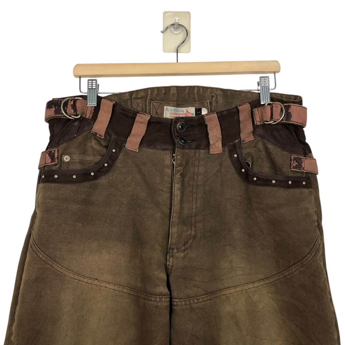 Japanese Brand 🔥CROPPED BIKER PUNK PANTS DISTRESSED IF SIX WAS NINE STYLE Size US 34 / EU 50 - 5 Thumbnail