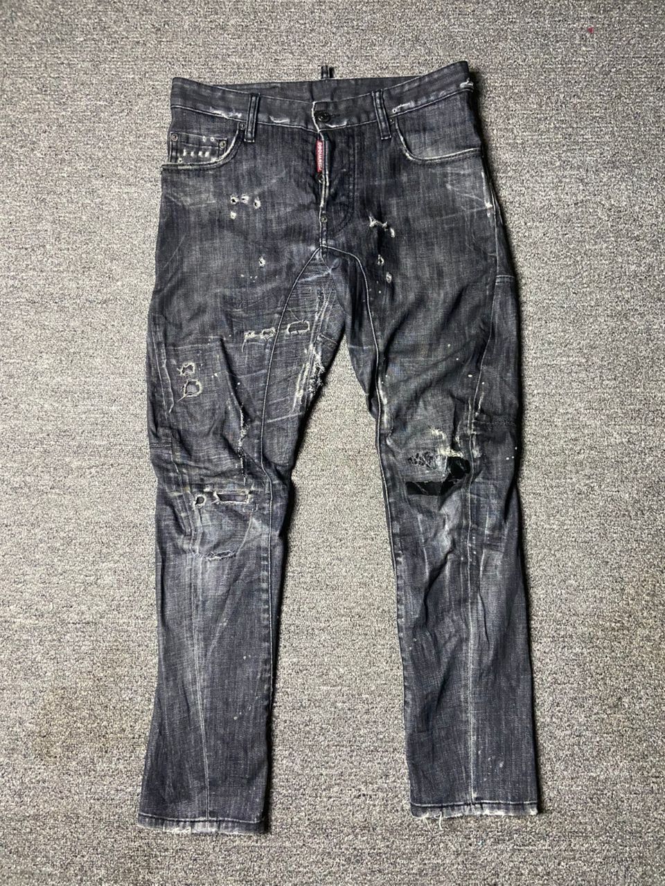 Dsquared2 DSQUARED2 Distressed Denim Ripped Jeans (141) Size US 31 - 1 Thumbnail
