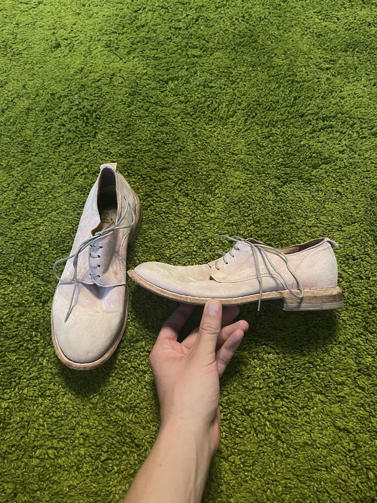 Moma avant garde suede derby shoes