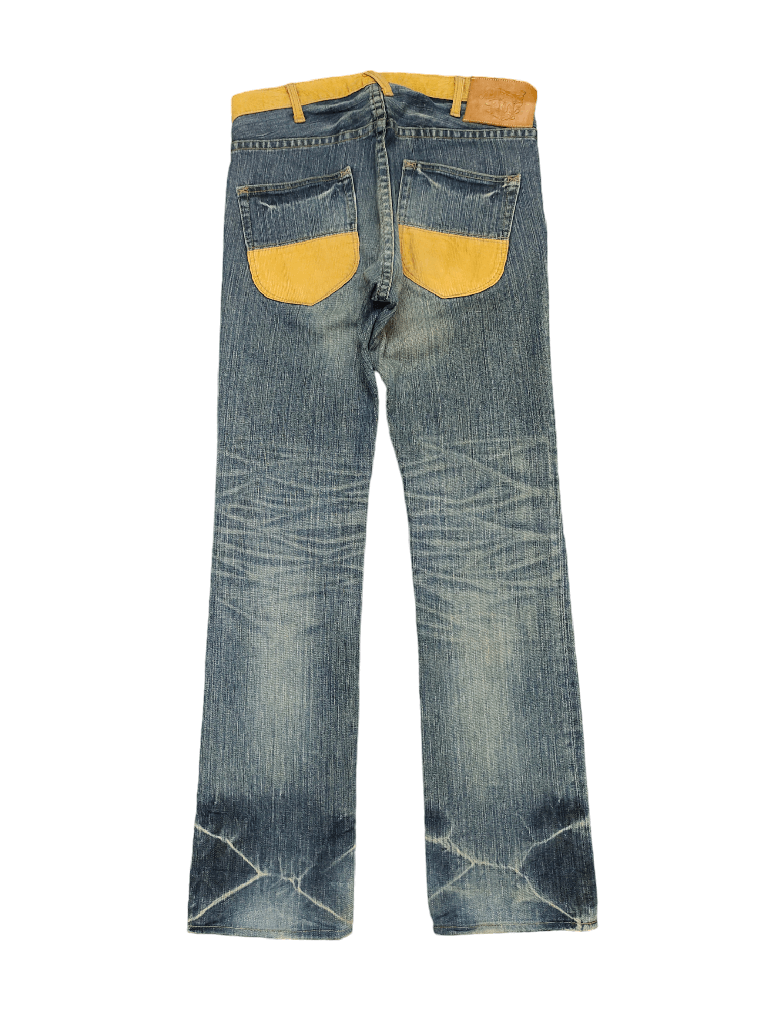 Hysteric Glamour × Undercover Burnout Japan Paisley Custom Faded Clawmark Denim Jeans Size US 31 - 10 Thumbnail
