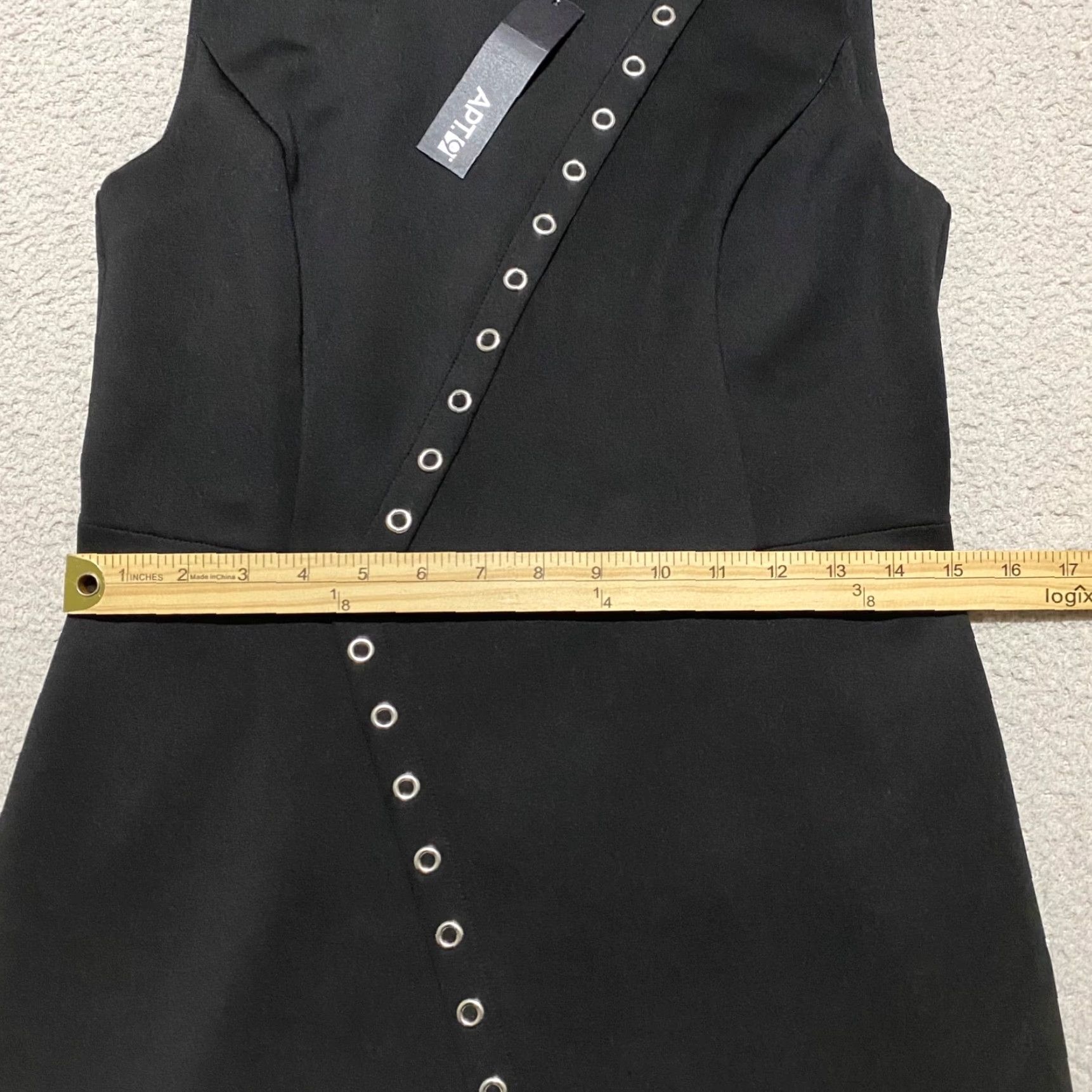 Apt. 9 Apt. 9 Dress Womens 6 Black Bodycon Sheath Sleeveless Round Neck Zip NWT Vintage No Size M / US 6-8 / IT 42-44 - 6 Thumbnail