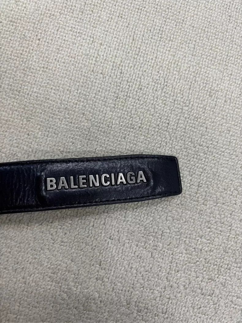 Balenciaga Balenciaga Rare Metal Logo Leather Belt-2505 Size ONE SIZE - 5 Thumbnail