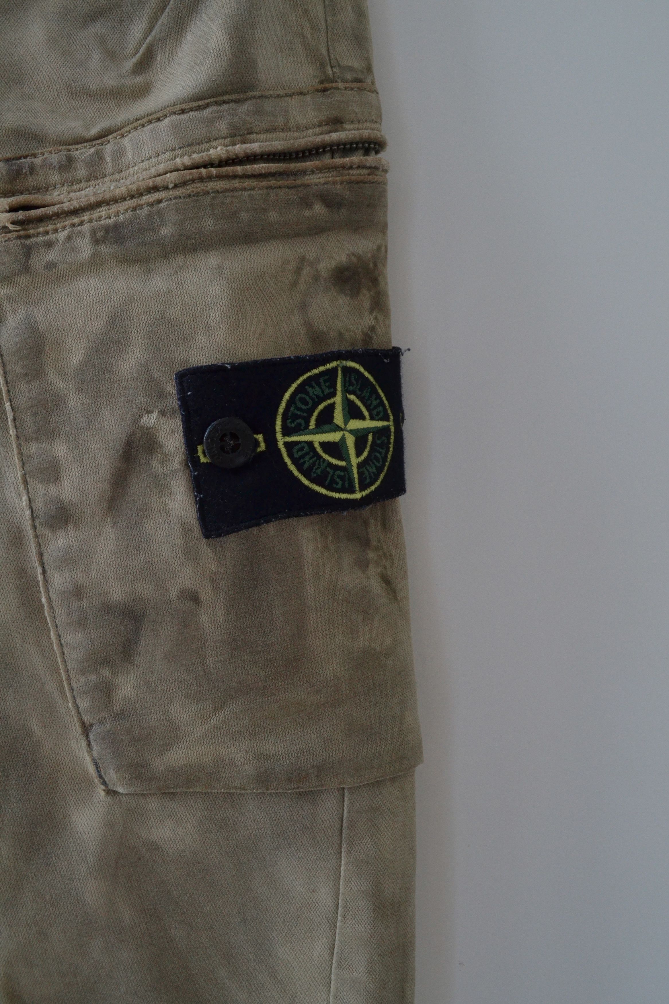 Stone Island STONE ISLAND Cargo Pants Cotton Distressed Trousers Size US 33 - 4 Thumbnail