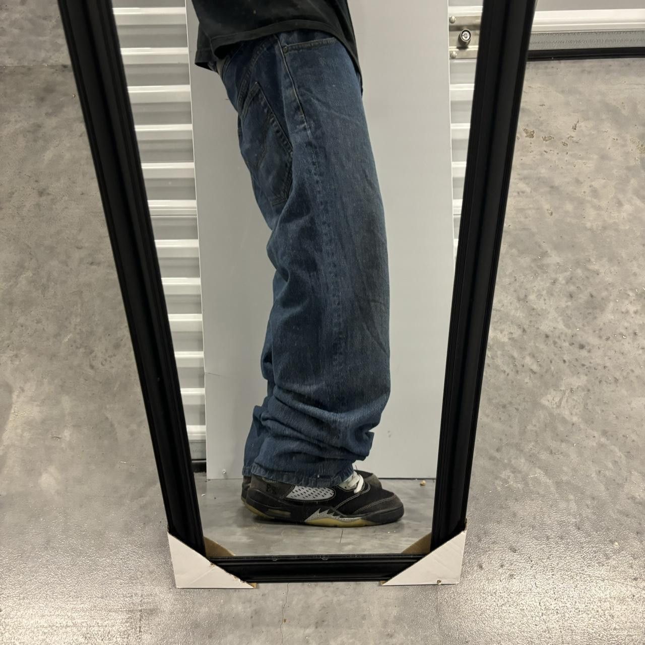 Japanese Brand × Vintage Crazy Vintage Y2K/2000s Baggy Grunge Dark Wash Skater Denim Jeans! Size US 38 / EU 54 - 2 Thumbnail