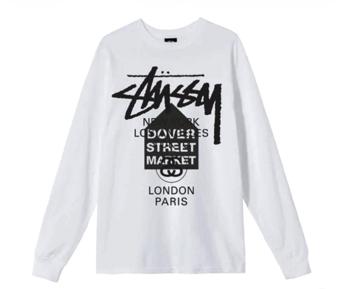 Dover Street Market × Stussy Stussy x DSM LS T white large Size US L / EU 52-54 / 3 - 1 Thumbnail