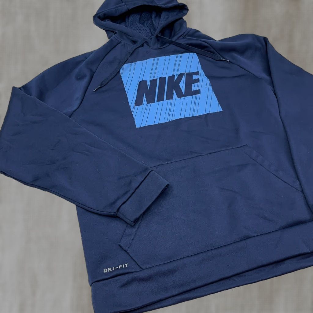Nike Nike Hoodie Men M Blue Dri Fit Sweatshirt Pullover Full Zip Graphic Print Logo 90s Sports Style Mens Size US M / EU 48-50 / 2 - 1 Thumbnail