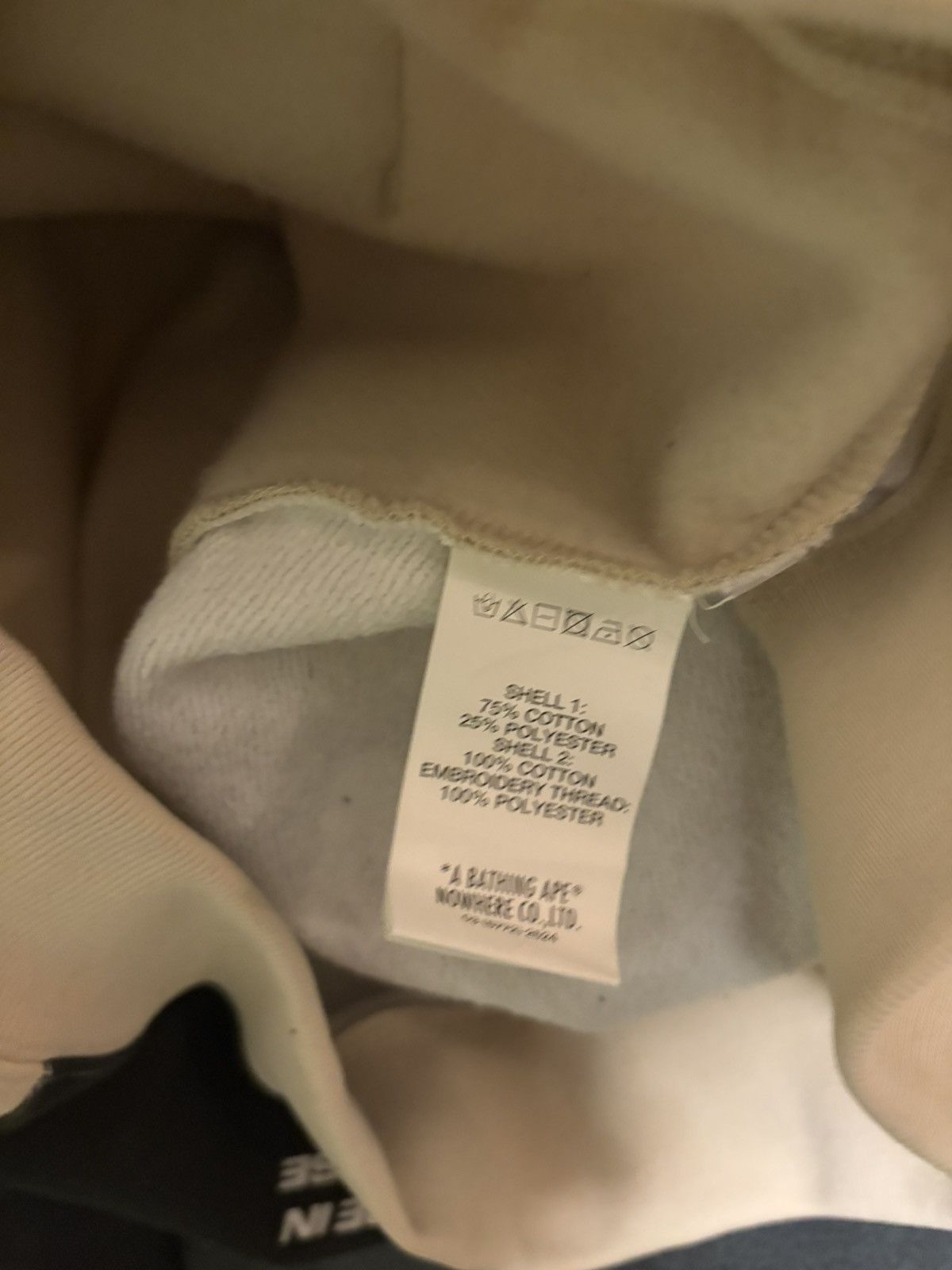 Aape × Bape AAPE Cream Hoodie Size US XL / EU 56 / 4 - 4 Thumbnail