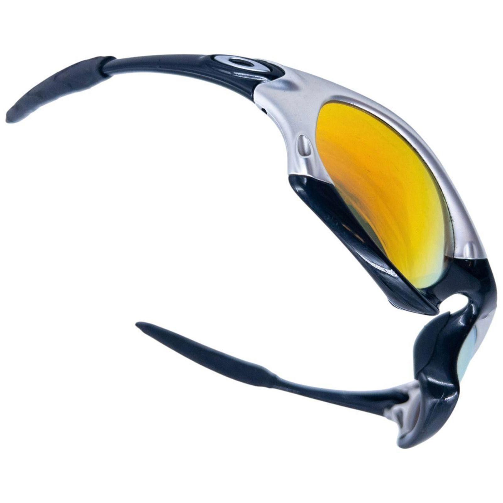 Oakley Vintage 2003 Oakley Splice Black Fire Iridium Sunglasses Size ONE SIZE - 7 Thumbnail