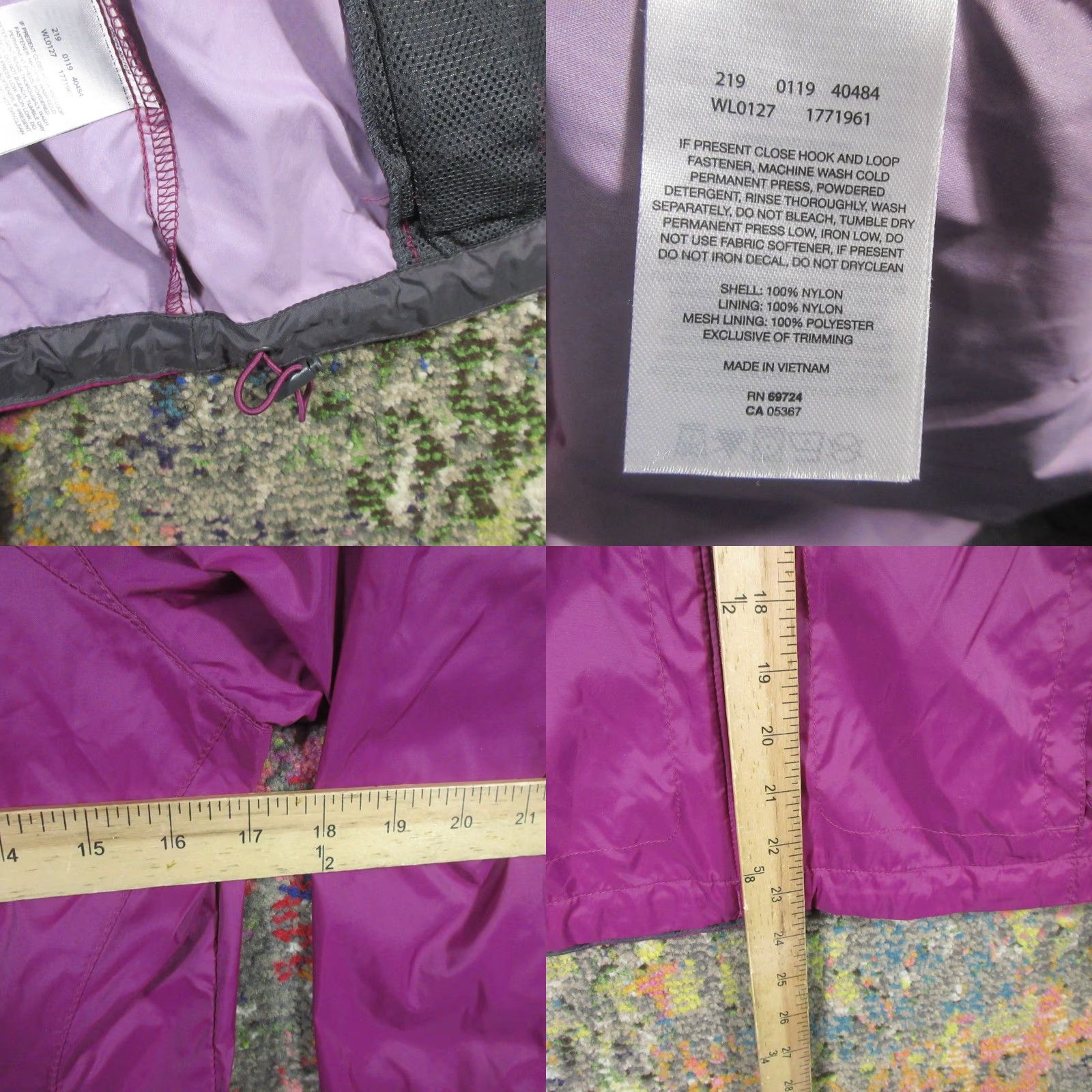 Vintage Columbia Windbreaker Jacket Womens XS Purple Lightweight Hooded Packable EUC Regular Fit Long Zip Size XS / US 0-2 / IT 36-38 - 8 Thumbnail