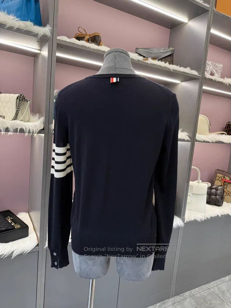 Other Thom Browne Baby Blue Wool Knit Sweater Size US XS / EU 42 / 0 - 2 Thumbnail