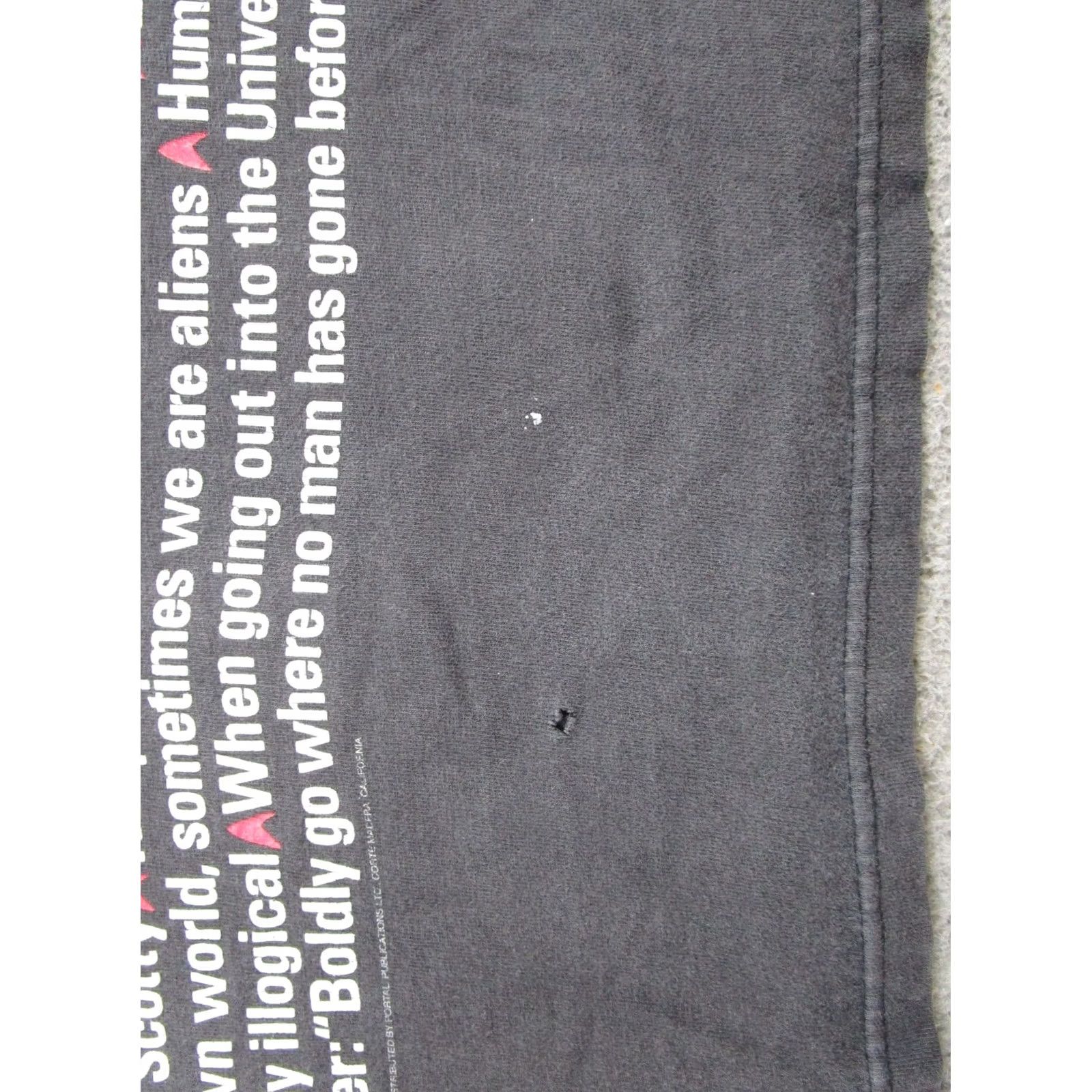 Hanes VINTAGE Star Trek Shirt Mens L Black 1994 All I Need To Know About Life Movie Promo Big Print Logo Trekie 90s N/A Size US L / EU 52-54 / 3 - 3 Thumbnail