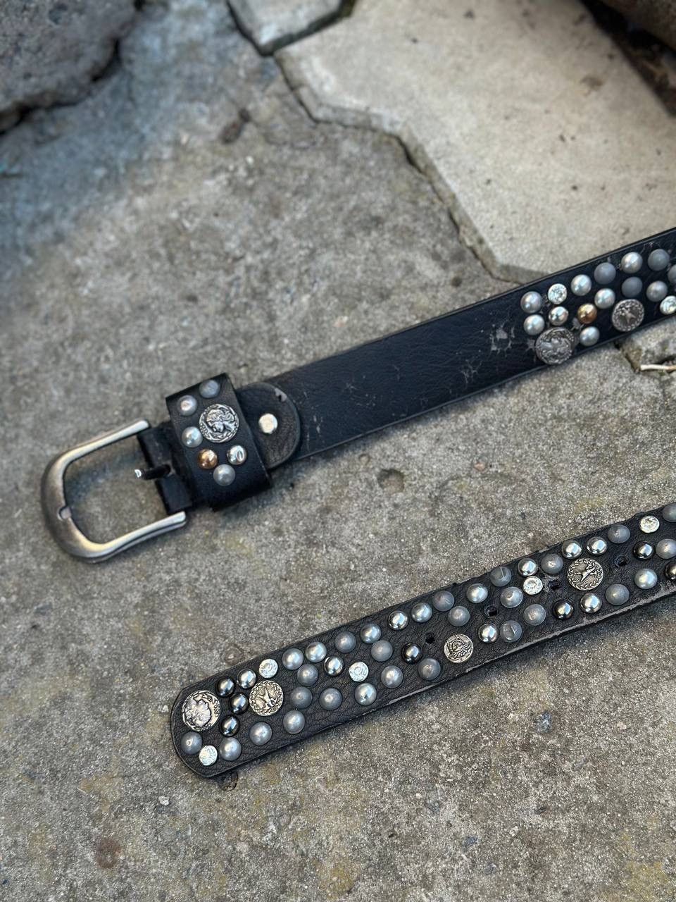 Thomas Pink VTG Punk Leather Belt Rock Band Y2K 00s USA Hype Trend Size ONE SIZE - 7 Thumbnail