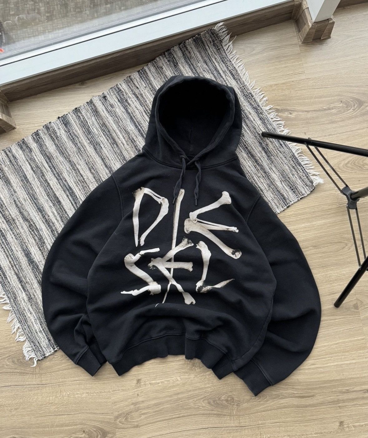 Diesel × Vintage Vintage Diesel Big logo bones Y2K hoodie | Grailed