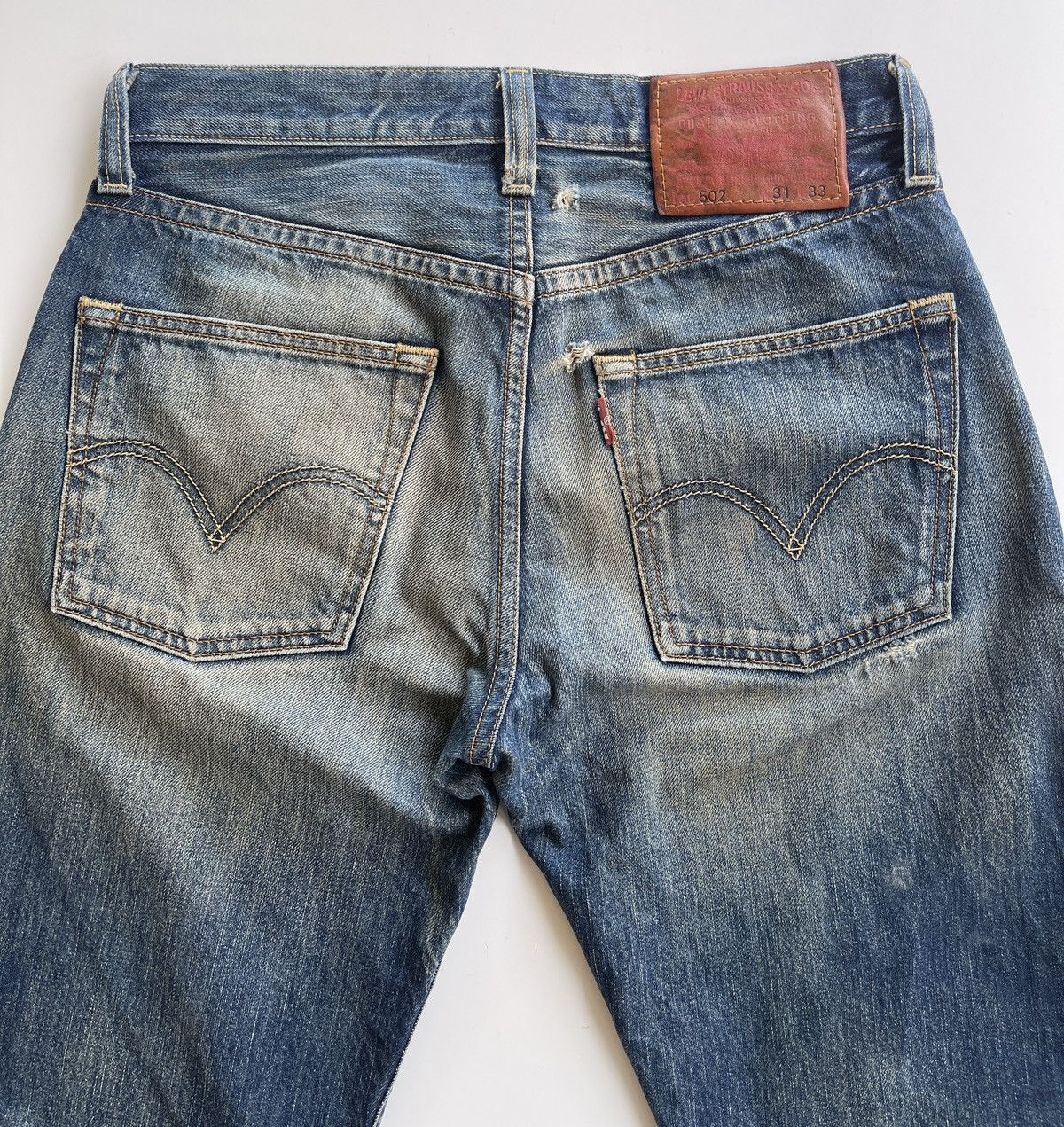 Levi's Vintage Clothing Vintage Levis 502 Japan Selvedge Distressed Denim Size US 30 / EU 46 - 5 Thumbnail