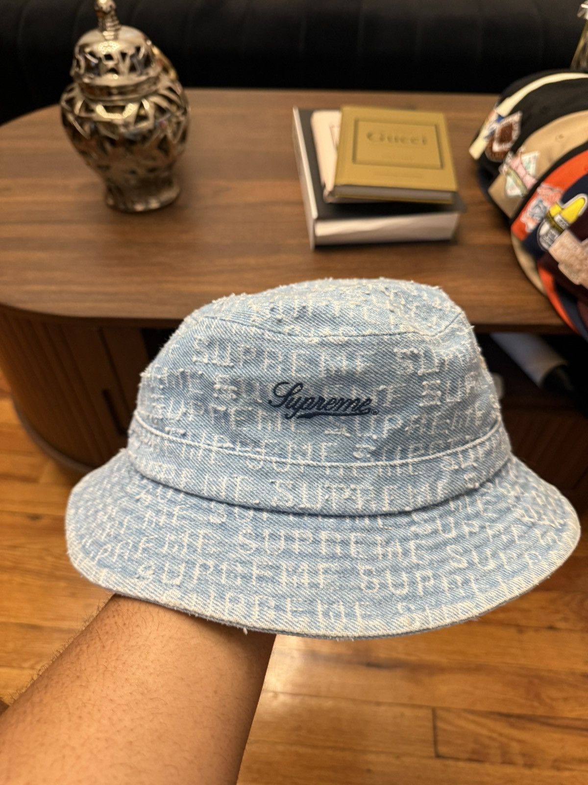 Supreme Fade Jacquard Denim Crusher M/L 【公式通販】