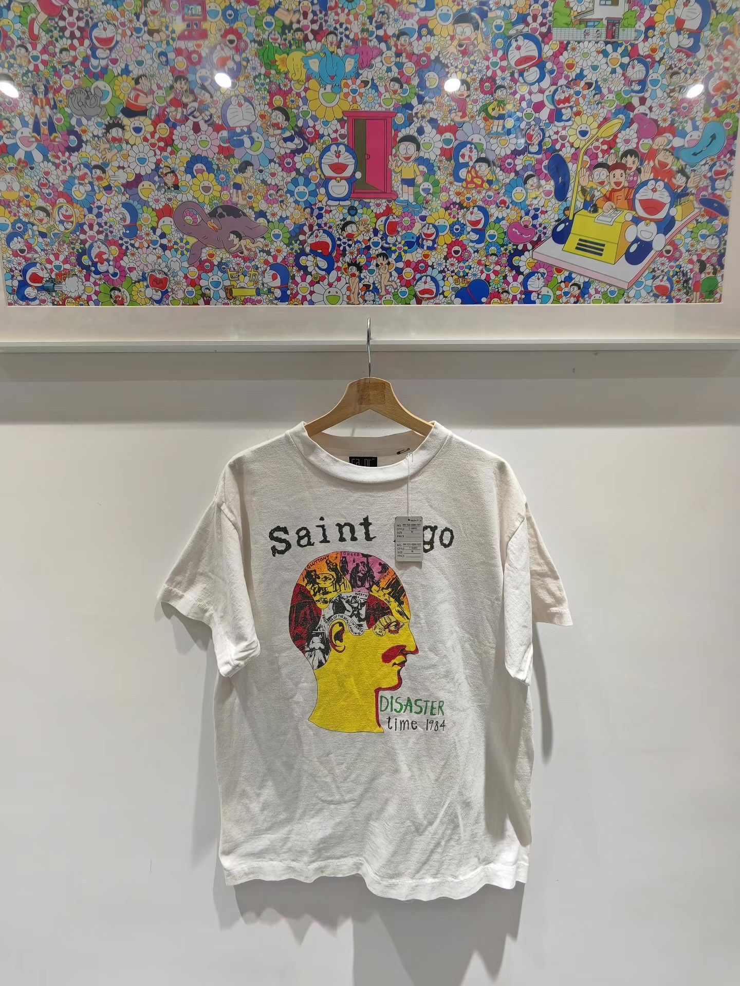 SAINT MICHAEL Japanese Vintage Washed Sleeve Tee。Q15