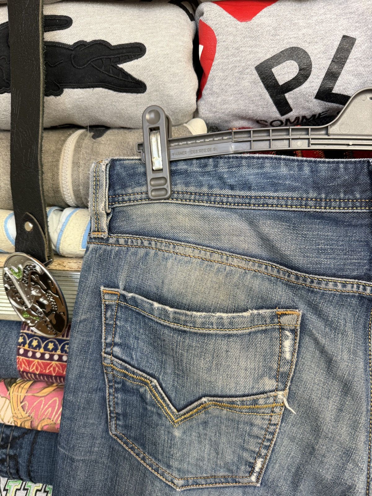 Diesel Vintage Diesel Custom Jeans Baggy Distressed Wide Japanese Size US 36 / EU 52 - 12 Thumbnail