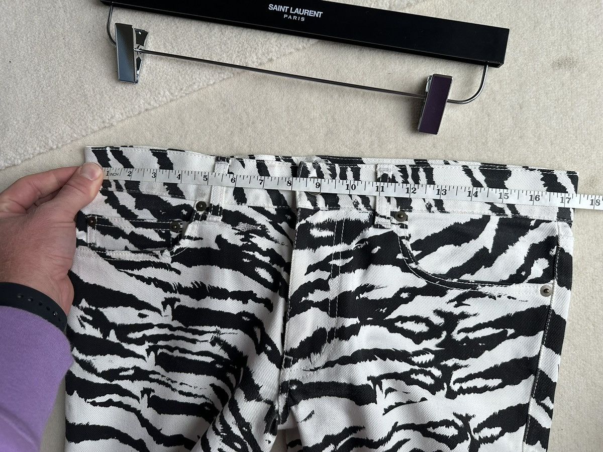 Saint Laurent Paris Grail SS14 Saint Laurent zebra denim jeans Hedi 31 D02 Size US 31 - 4 Thumbnail