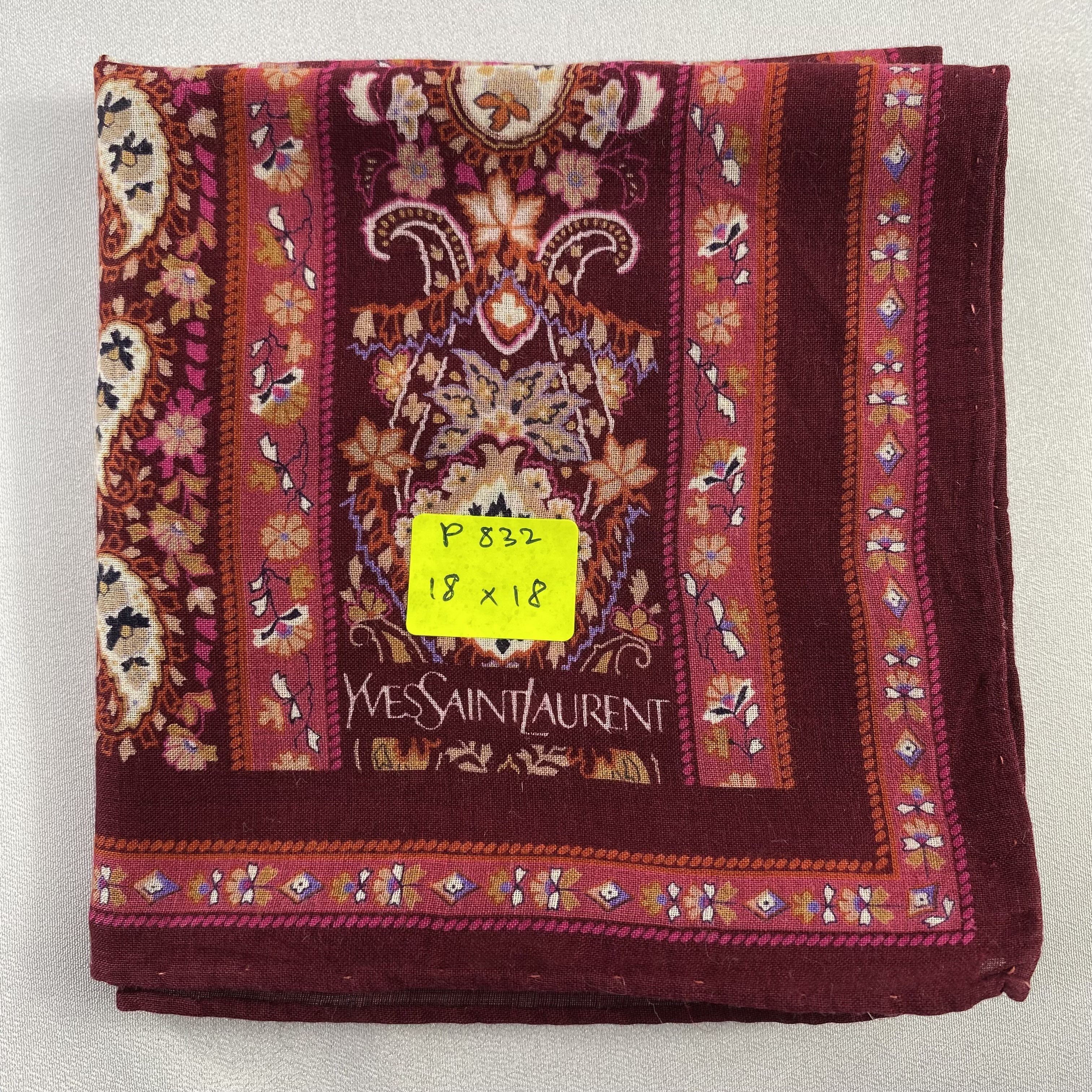 Vintage × Yves Saint Laurent Yves Saint Laurent Neckerchief / Handkerchief-P832 Size ONE SIZE - 5 Thumbnail