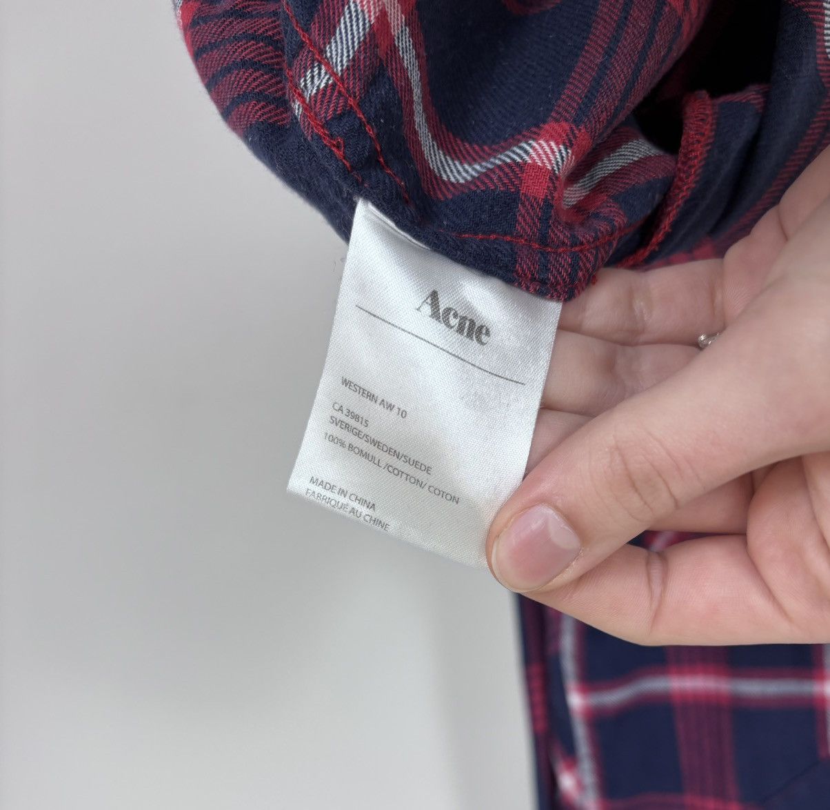 Acne Studios Acne Studios Western AW10 Men’s Pop Classics Flannel Shirt Size US M / EU 48-50 / 2 - 18 Thumbnail