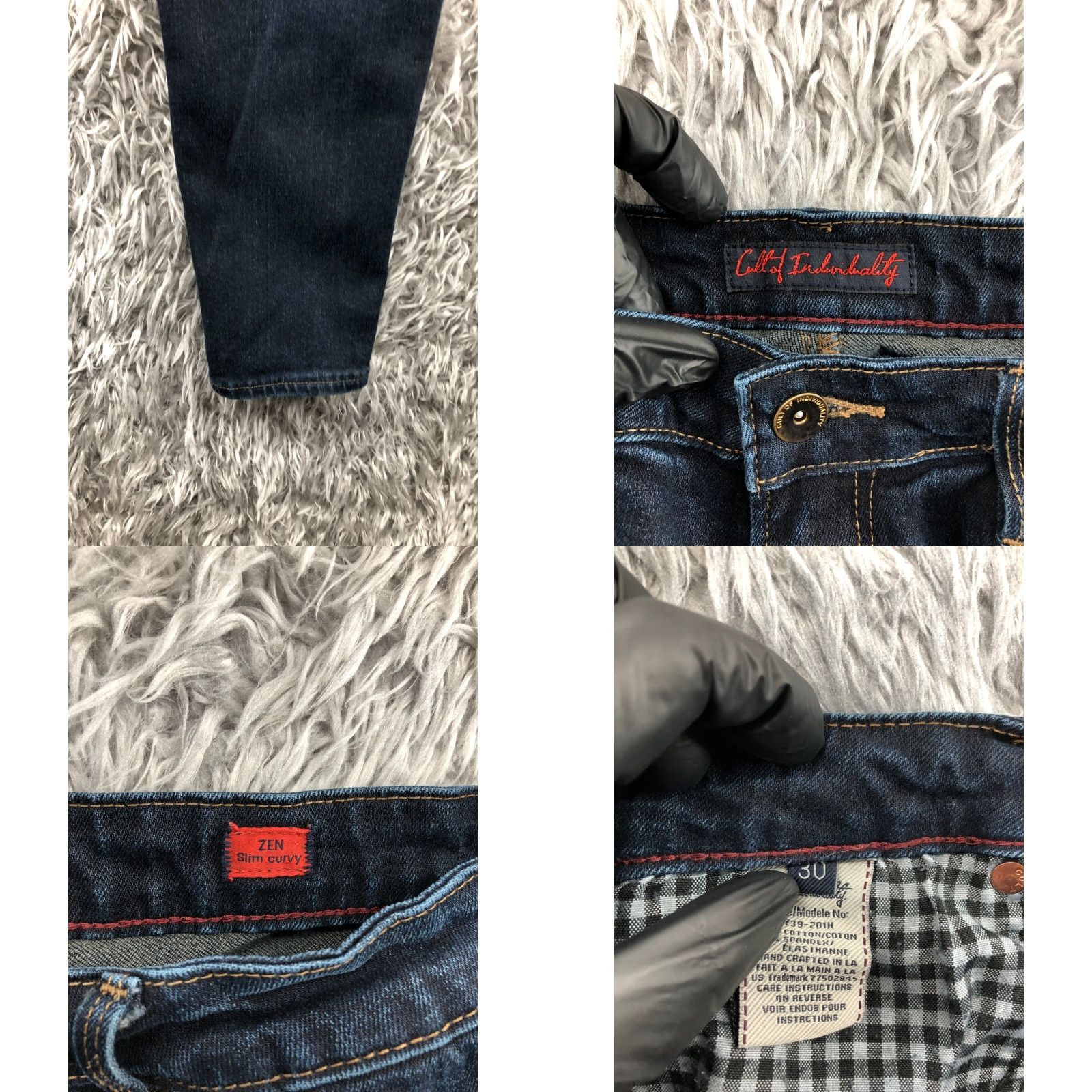 Cult Of Individuality Cult of Individuality ZEN Curvy Slim Skinny Jeans Dark Wash Blue Size 30 Jeans Women Slim Blue 30 Inseam 30 Size 30" / US 8 / IT 44 - 8 Thumbnail