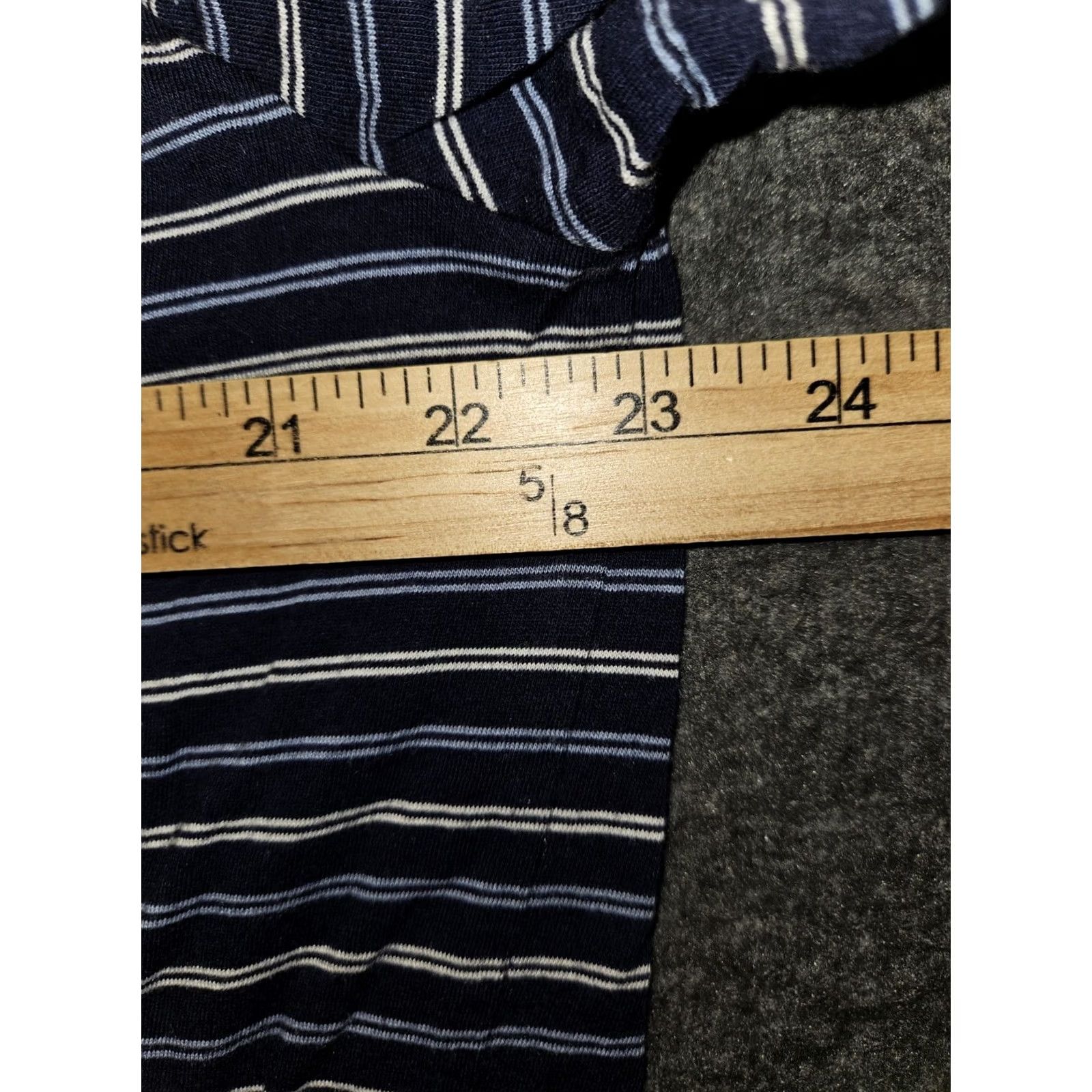 Michael Kors Michael Kors Crop Top Womens Large Boat Neck Blue Striped Casual Workwear - Preppy Style Size L / US 10 / IT 46 - 3 Thumbnail